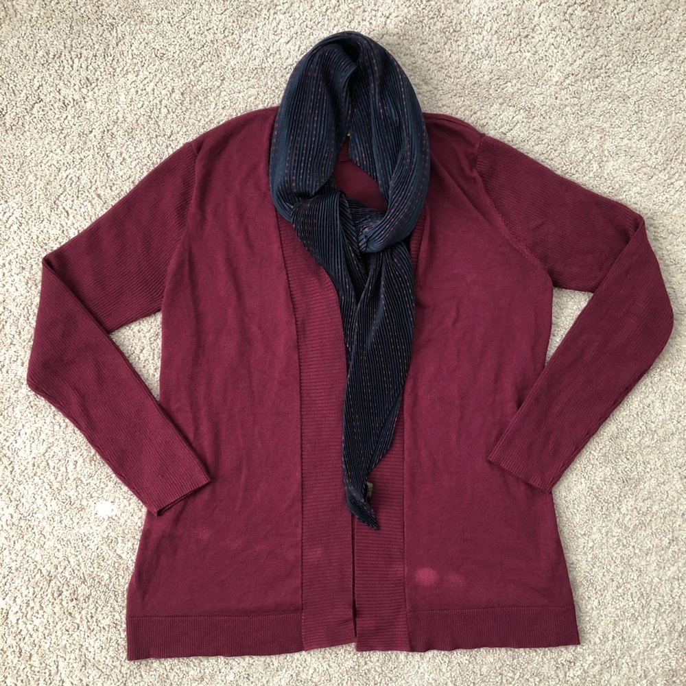 Burgundy Cardigan